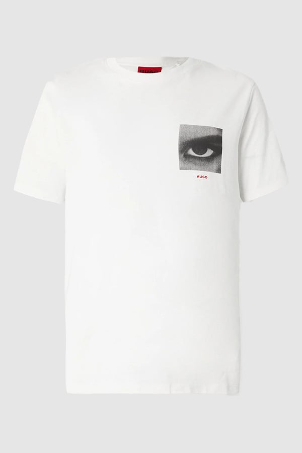 ΜΠΛΟΥΖΑ T-SHIRT HUGO - 102 ΛΕΥΚΟ